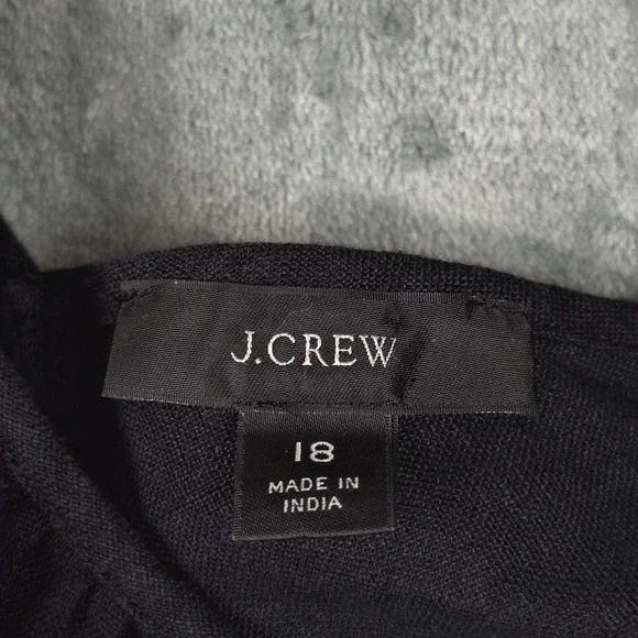 J Crew Top 18 Black Linen V-Back Boho Coastal Button Down Beach Resort Preppy - Picture 2 of 9